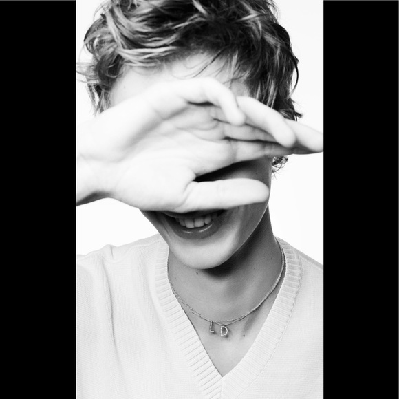 NWT ZARA SPARKLY STERLING SILVER INITIAL NECKLACE [E] - Picture 1 of 5